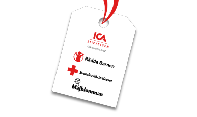 ICA Stiftelsen i samarbete med Rädda Barnen, Svenska Röda Korset, Majblomman